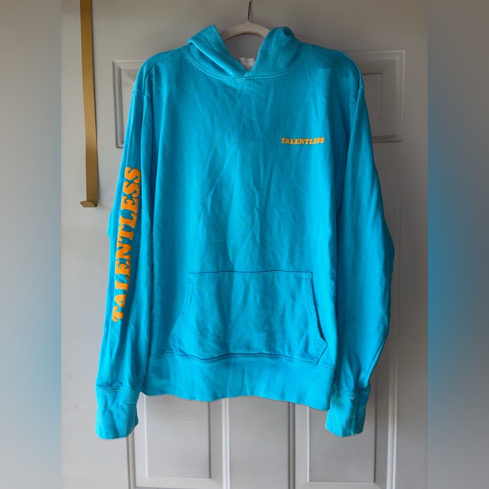 Talentless teal blue hoodie size M